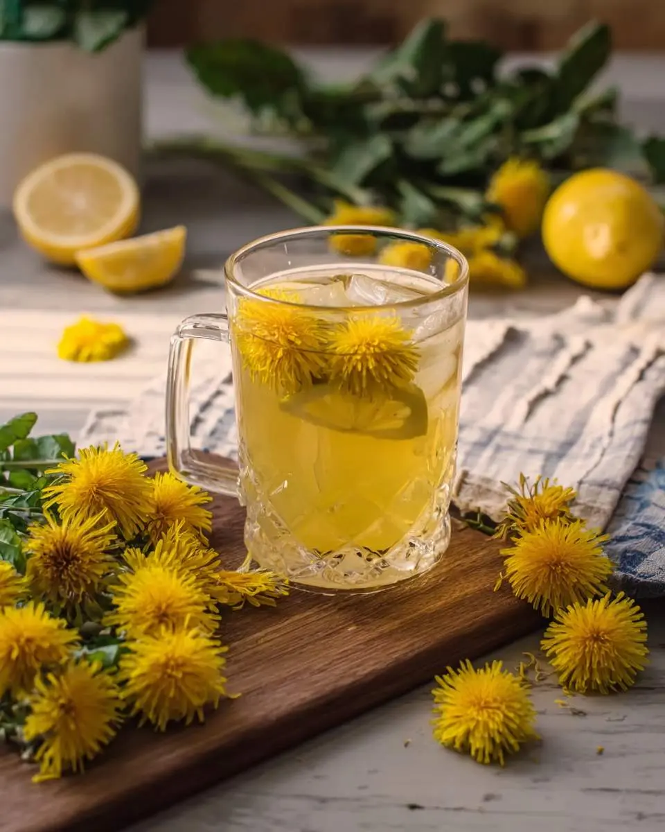 dandelion tea lemon