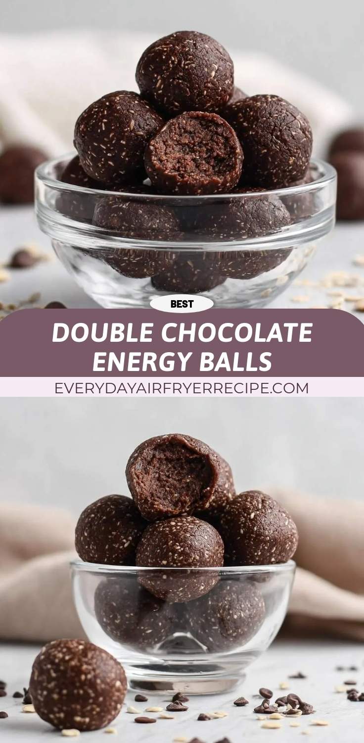 double chocolate energy balls pinterest
