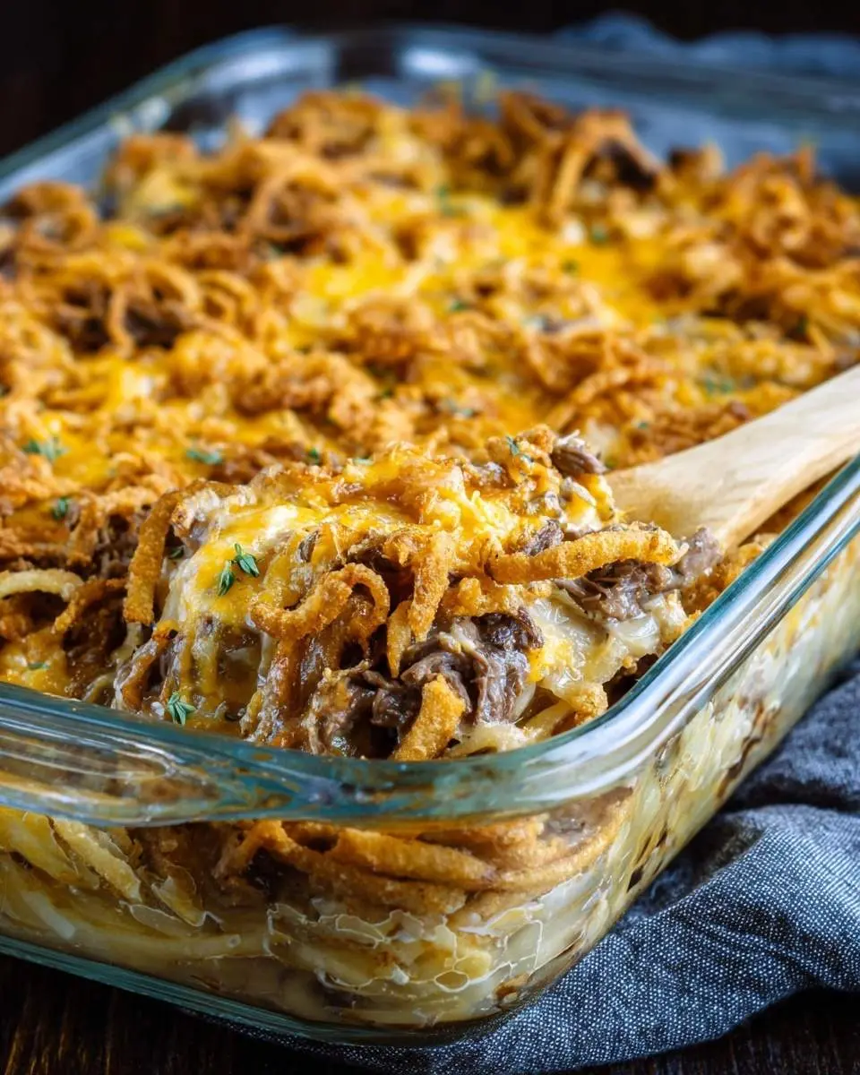 french onion beef casserole