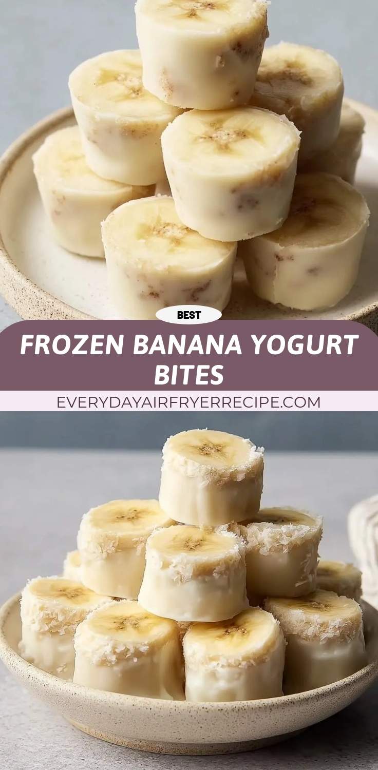 frozen banana yogurt bites pinterest