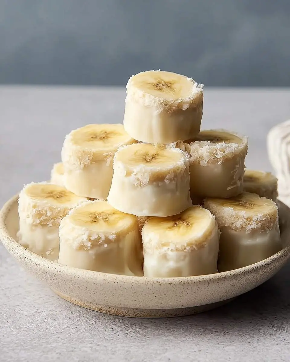 frozen banana yogurt bites