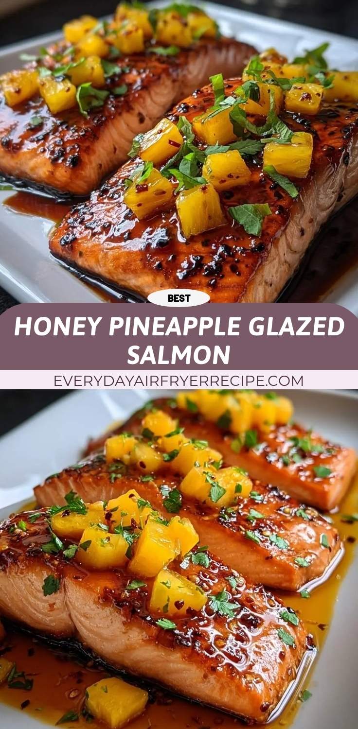 honey pineapple glazed salmon pinterest