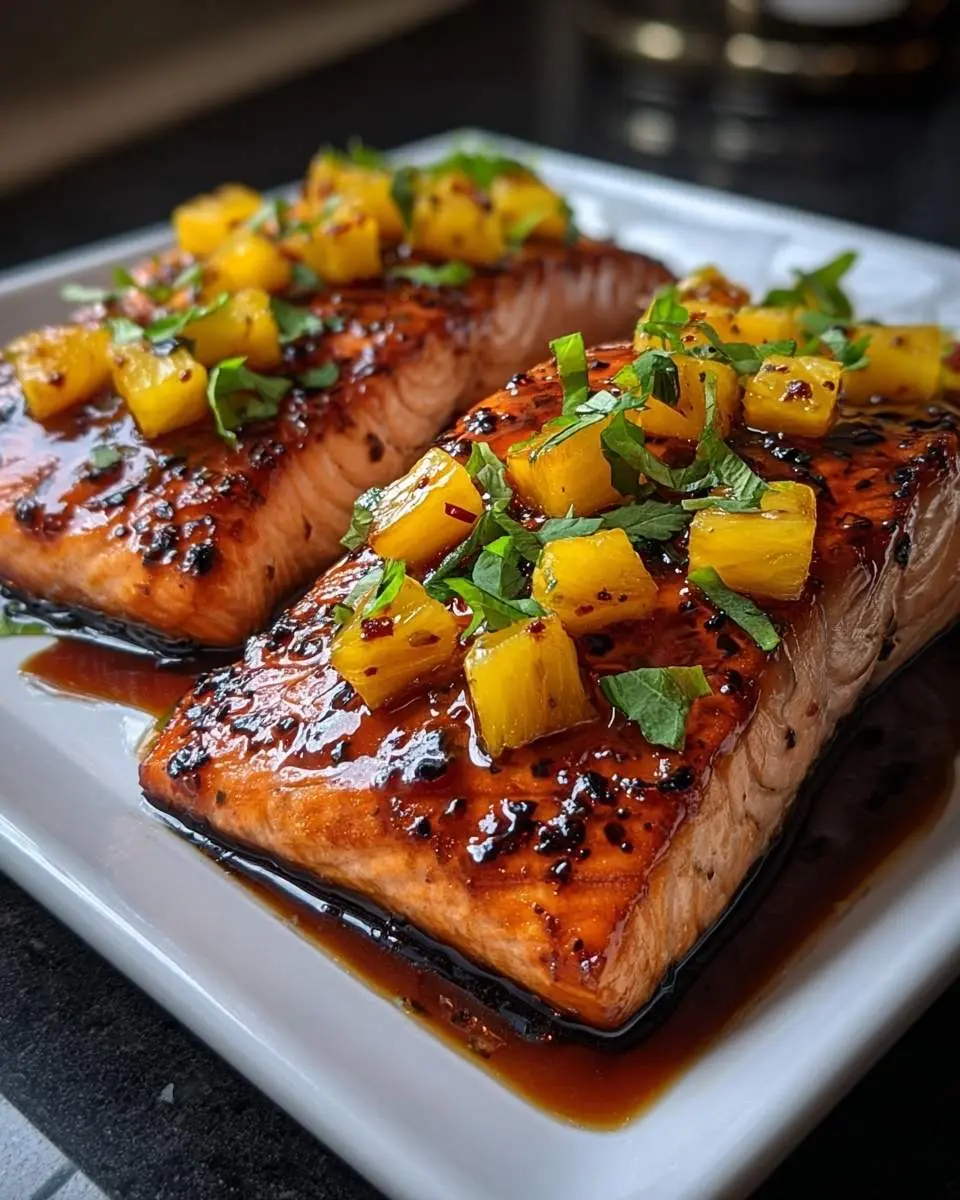 honey pineapple glazed salmon recipe 1