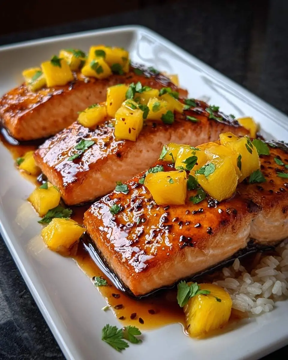 honey pineapple glazed salmon recipe