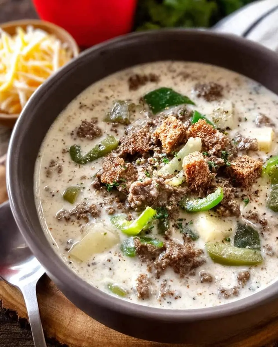 philly cheesesteak soup