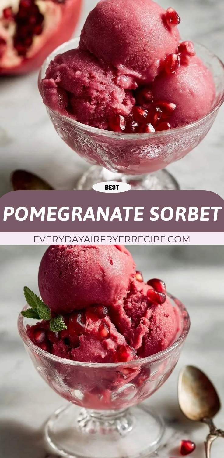 pomegranate sorbet pinterest