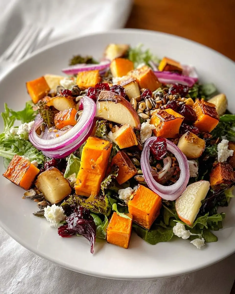 roasted fall harvest salad