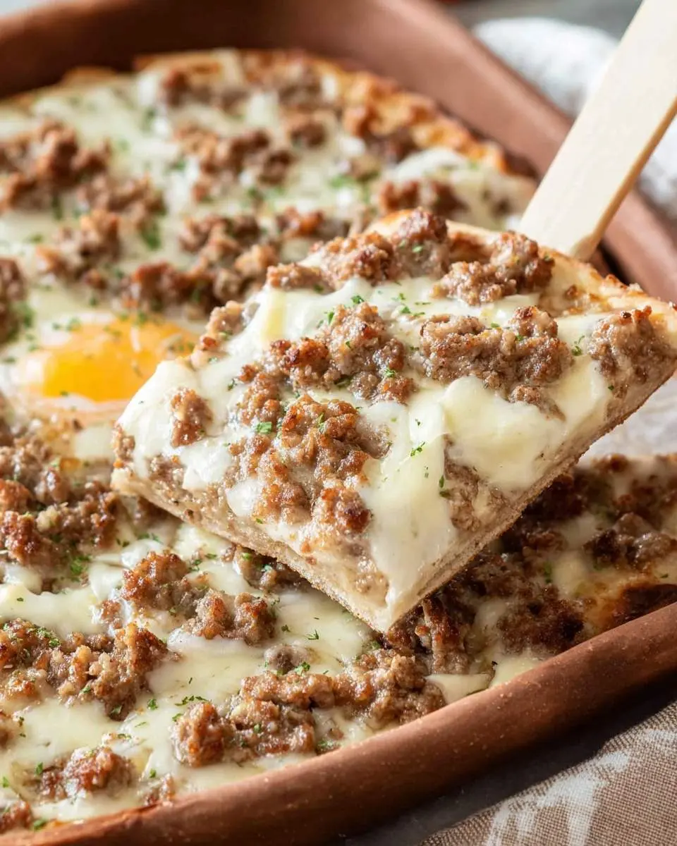 sausage breakfast pizza