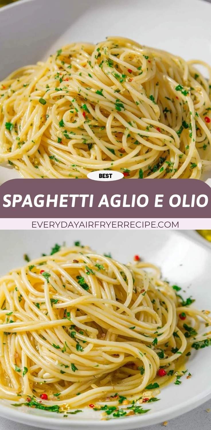 spaghetti aglio e olio pinterest
