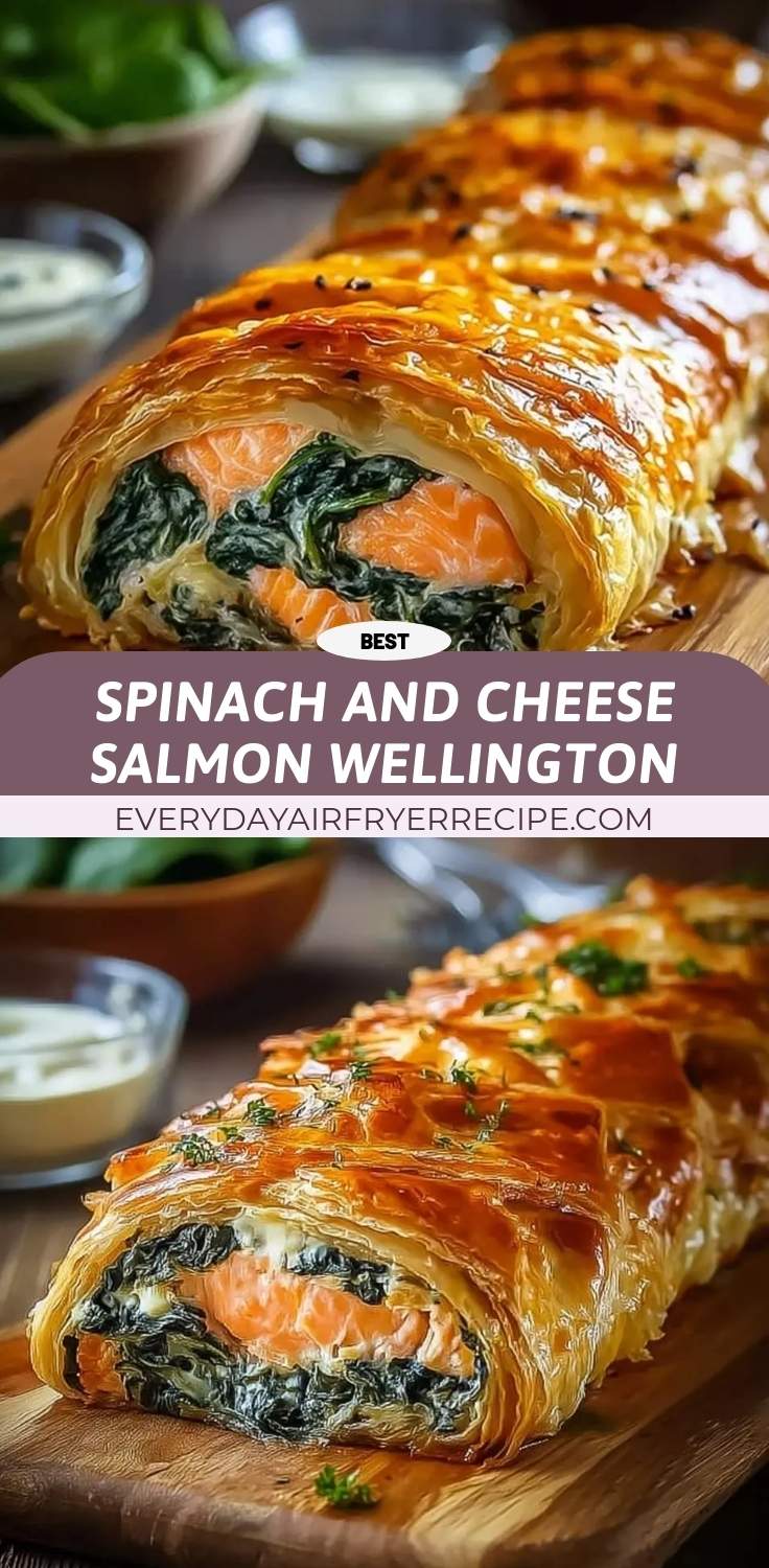 spinach and cheese salmon wellington pinterest