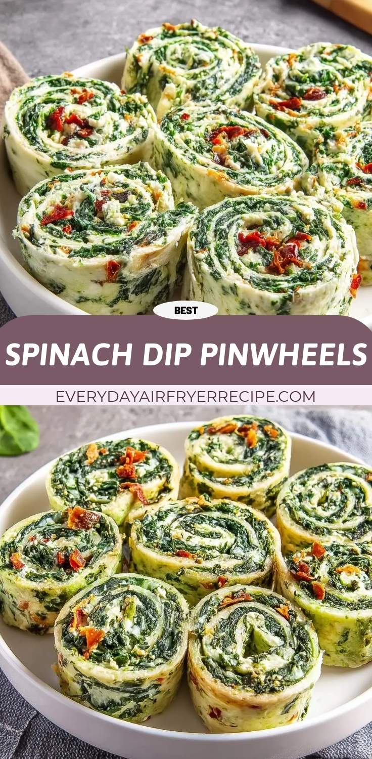 spinach dip pinwheels pinterest
