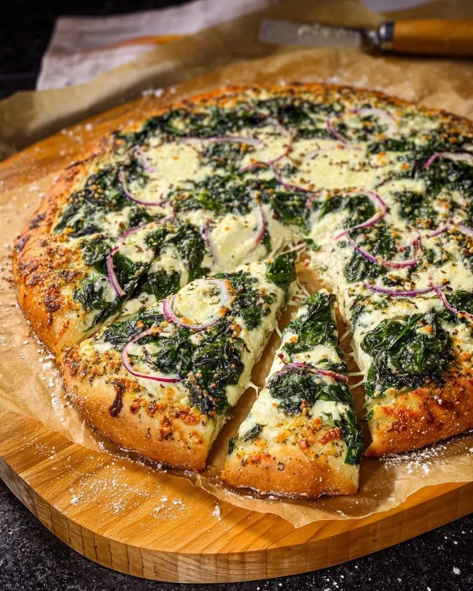 spinach ricotta pizza