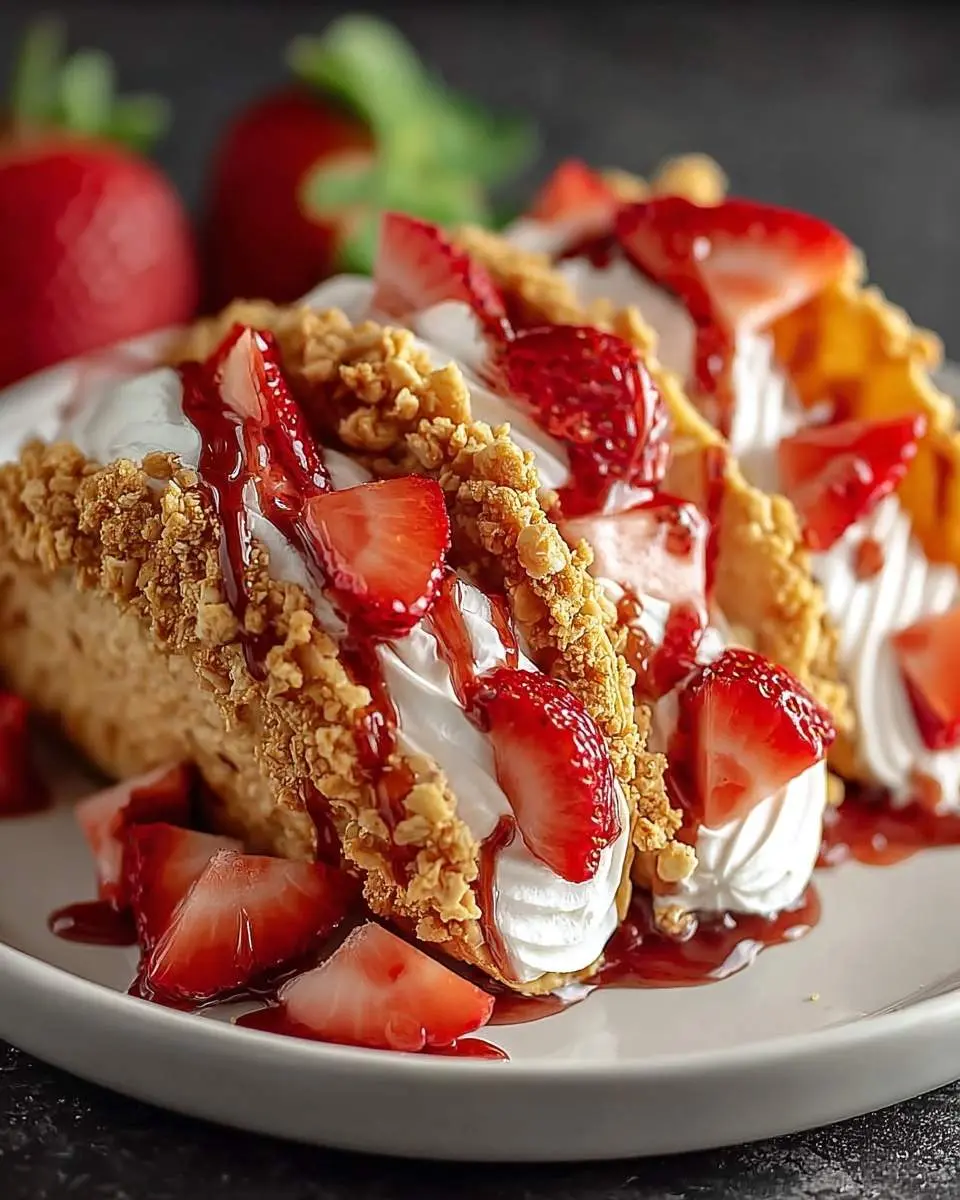 strawberry crunch cheesecake tacos recipe 1