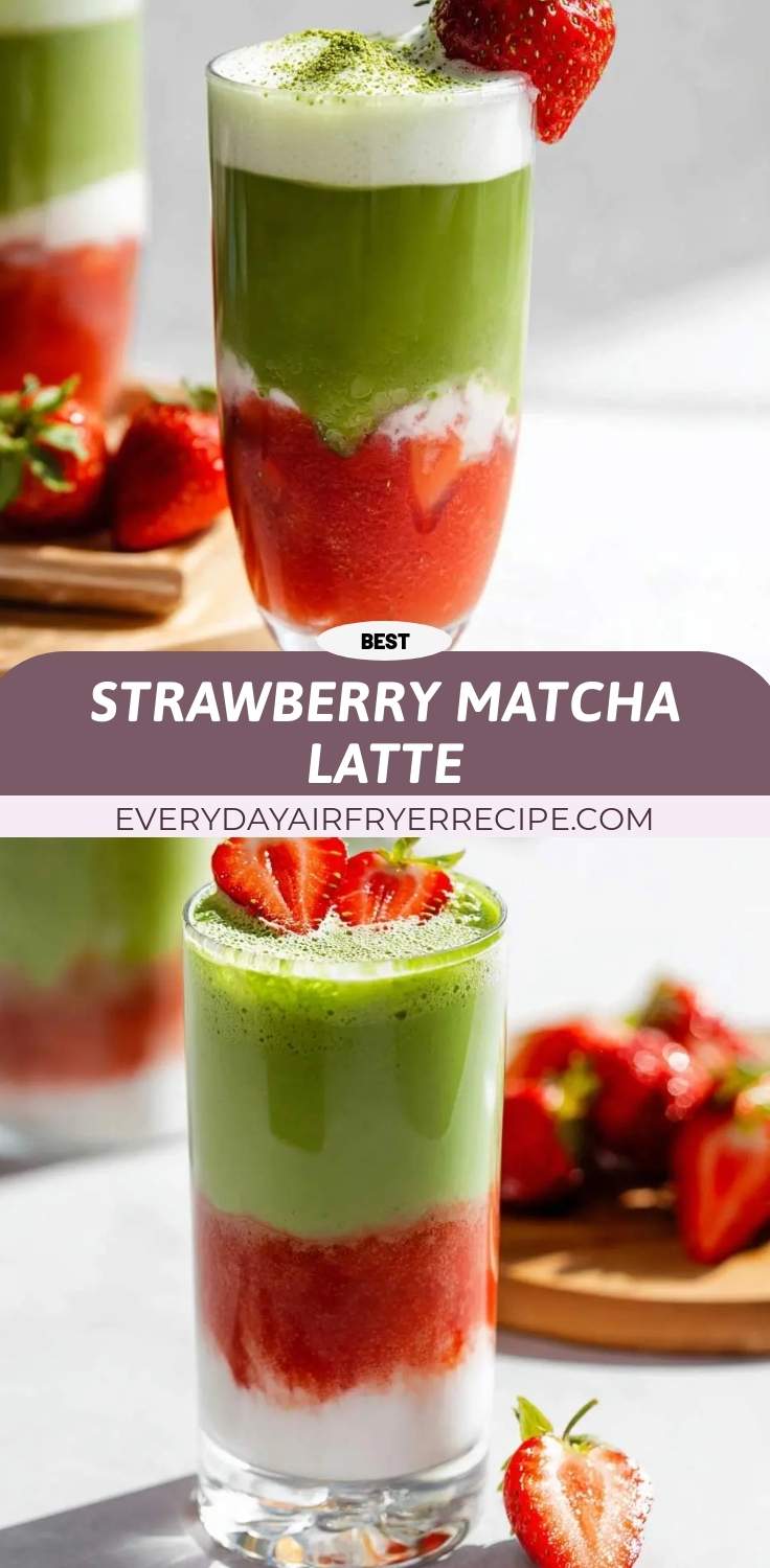 strawberry matcha latte pinterest