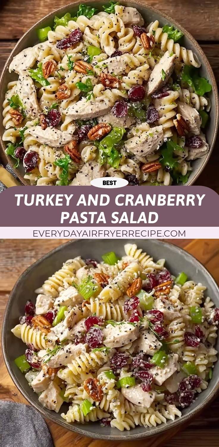 turkey and cranberry pasta salad pinterest