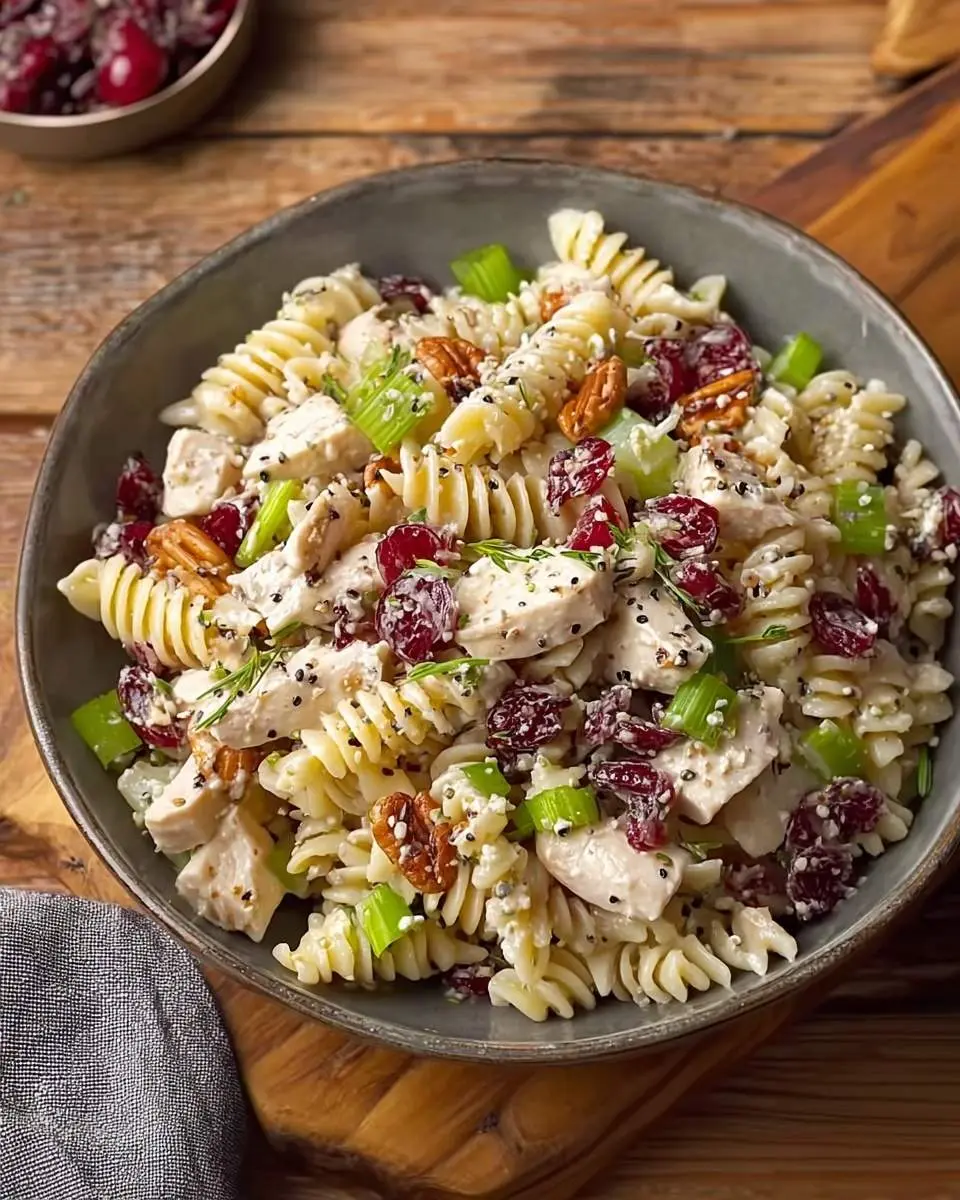 turkey and cranberry pasta salad