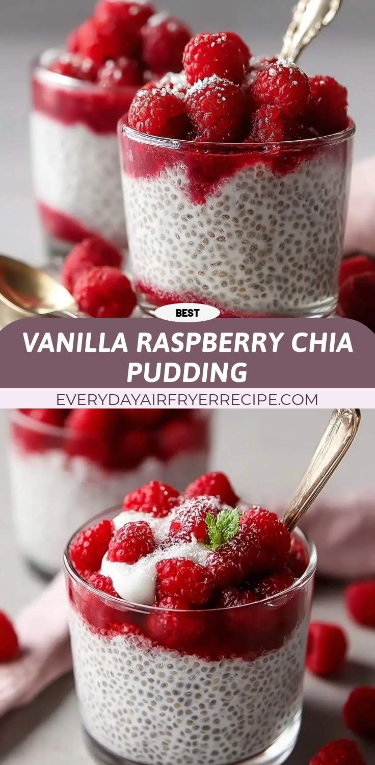 vanilla raspberry chia pudding pinterest