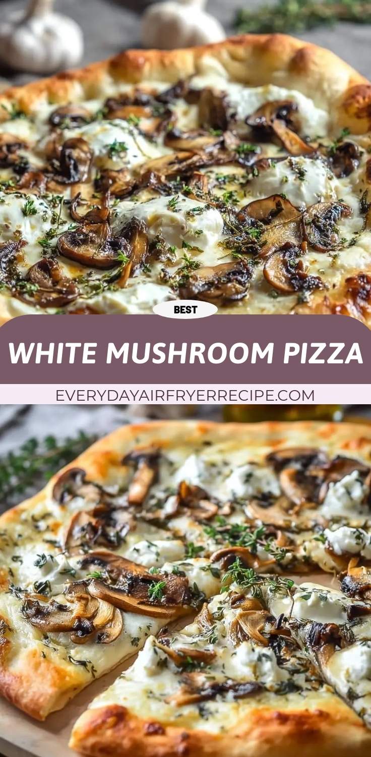 white mushroom pizza pinterest