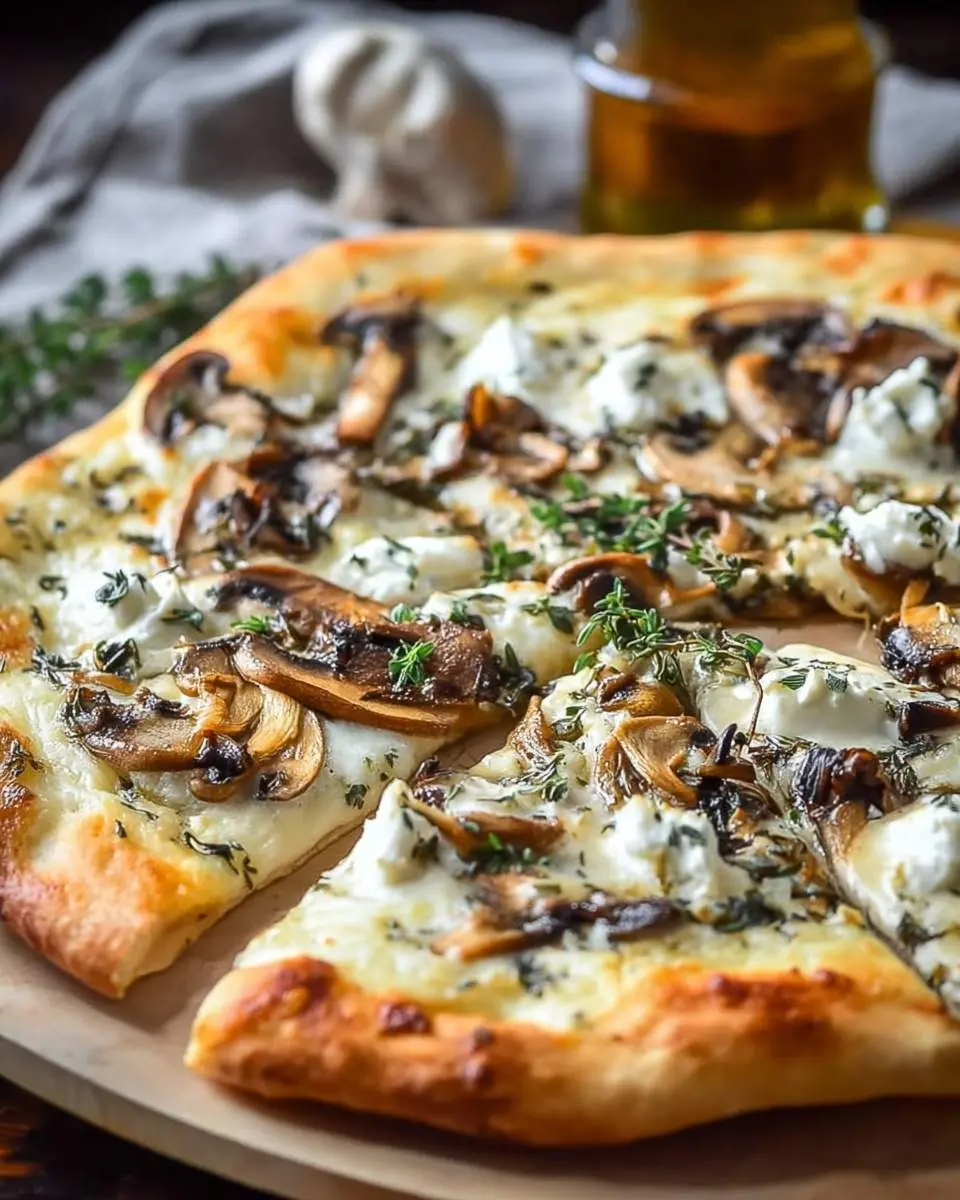 white mushroom pizza