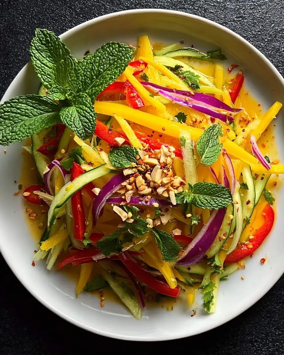 zesty thai mango salad recipe