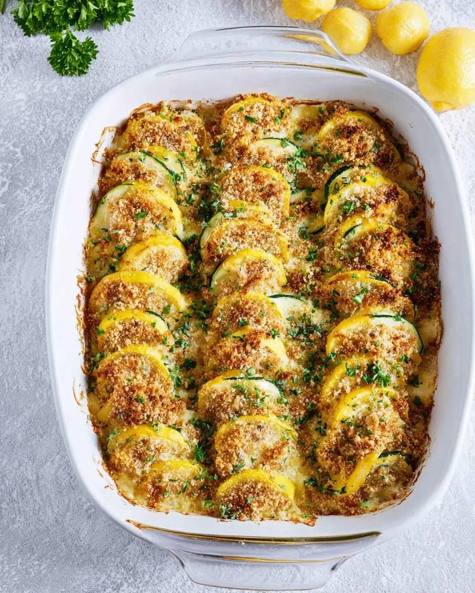 zucchini or yellow squash casserole recipe