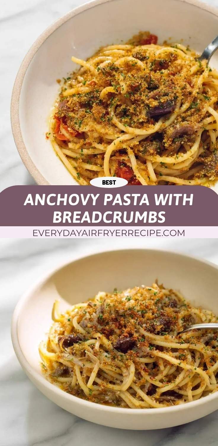 anchovy pasta with breadcrumbs pinterest