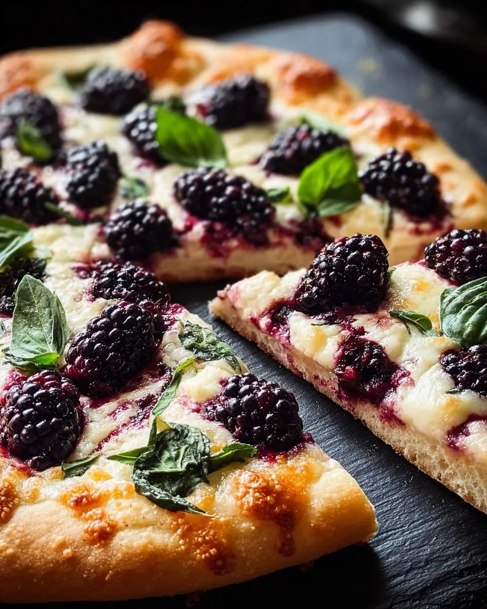 blackberry basil ricotta pizza