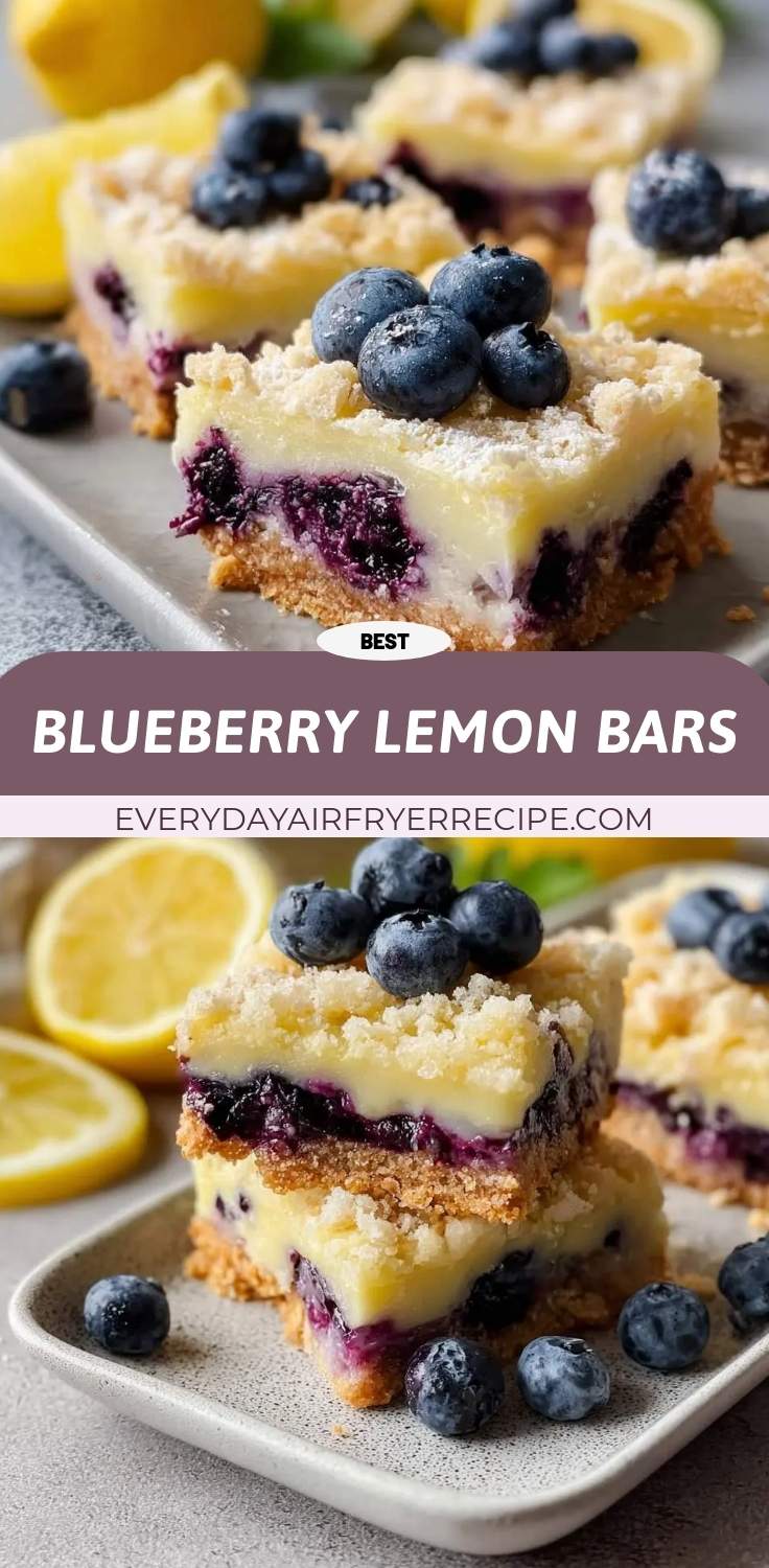 blueberry lemon bars pinterest