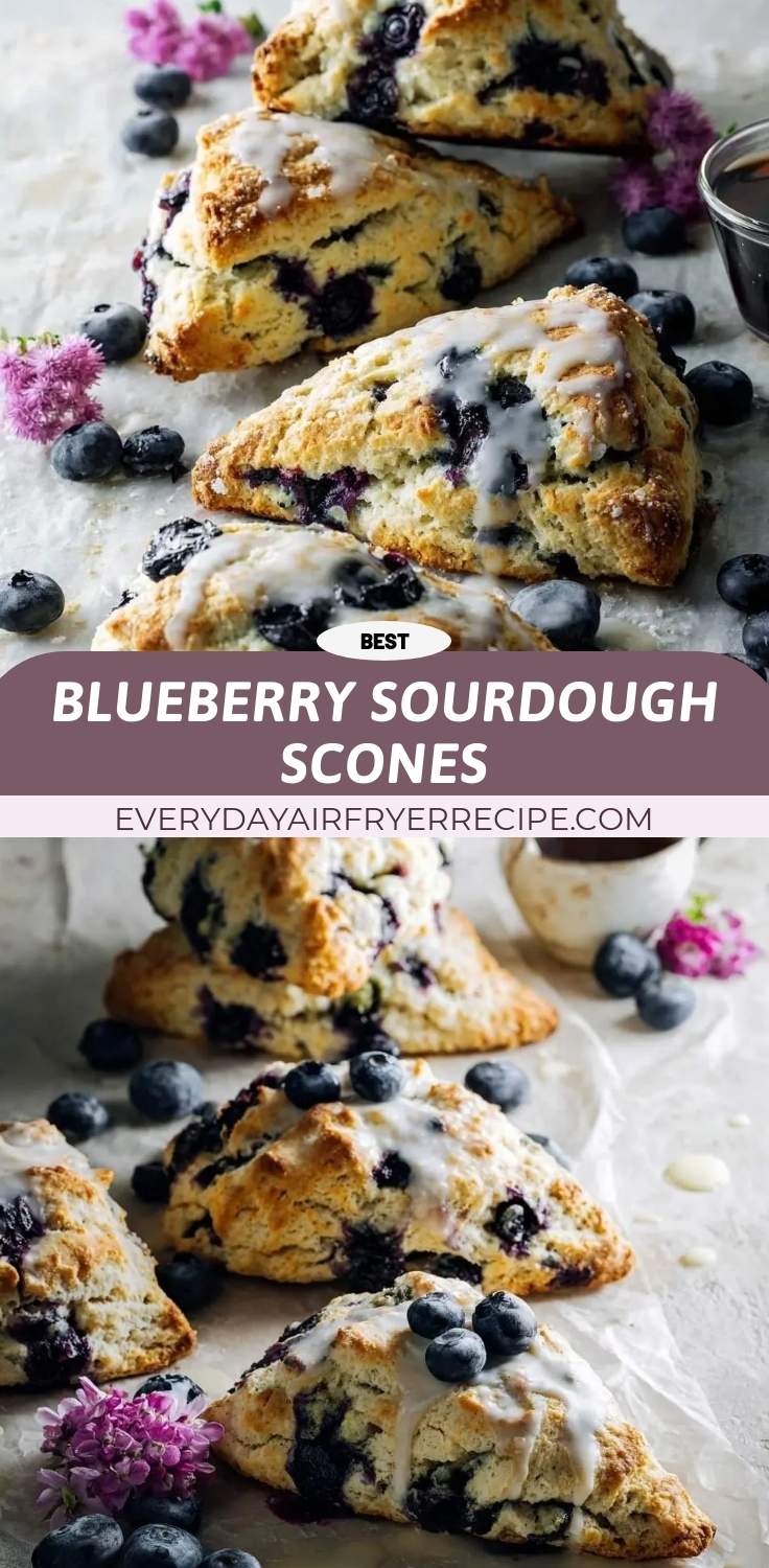 blueberry sourdough scones pinterest