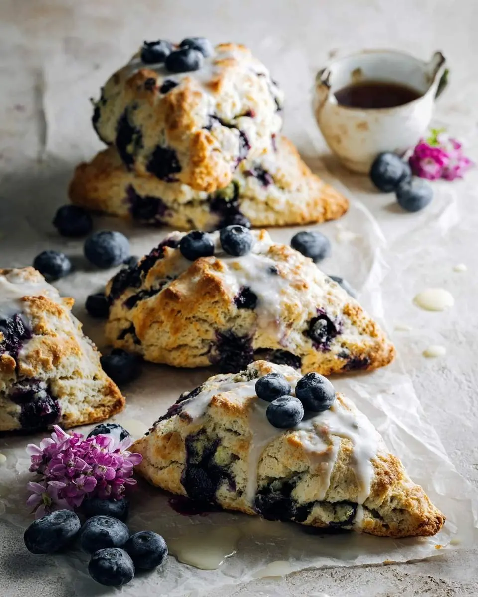 blueberry sourdough scones