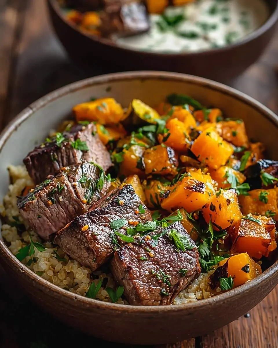 butternut squash steak bowls recipe 1