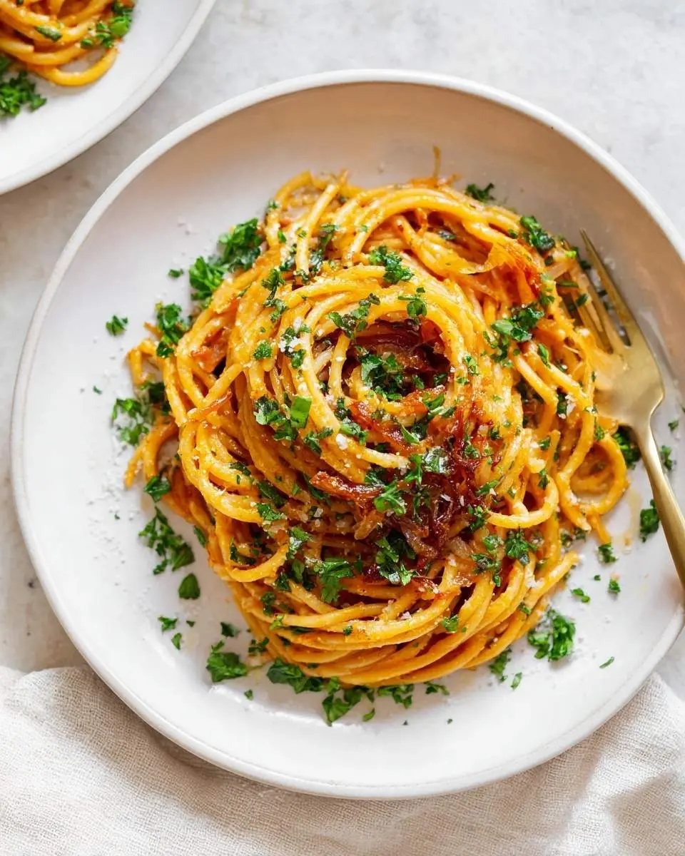 caramelized shallot pasta