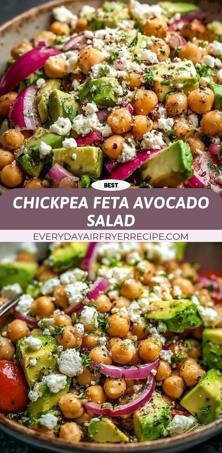 chickpea feta avocado salad pinterest