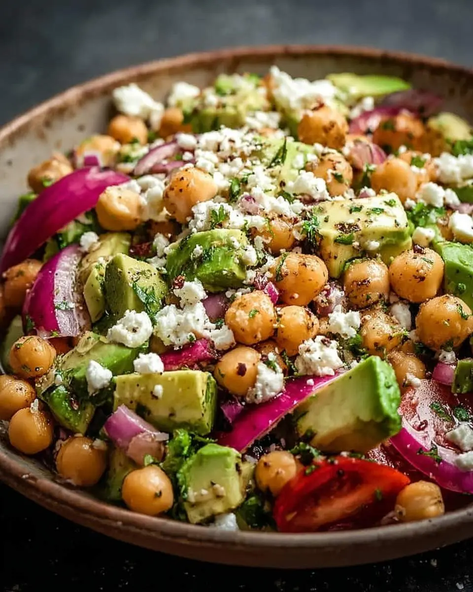 chickpea feta avocado salad recipe 1