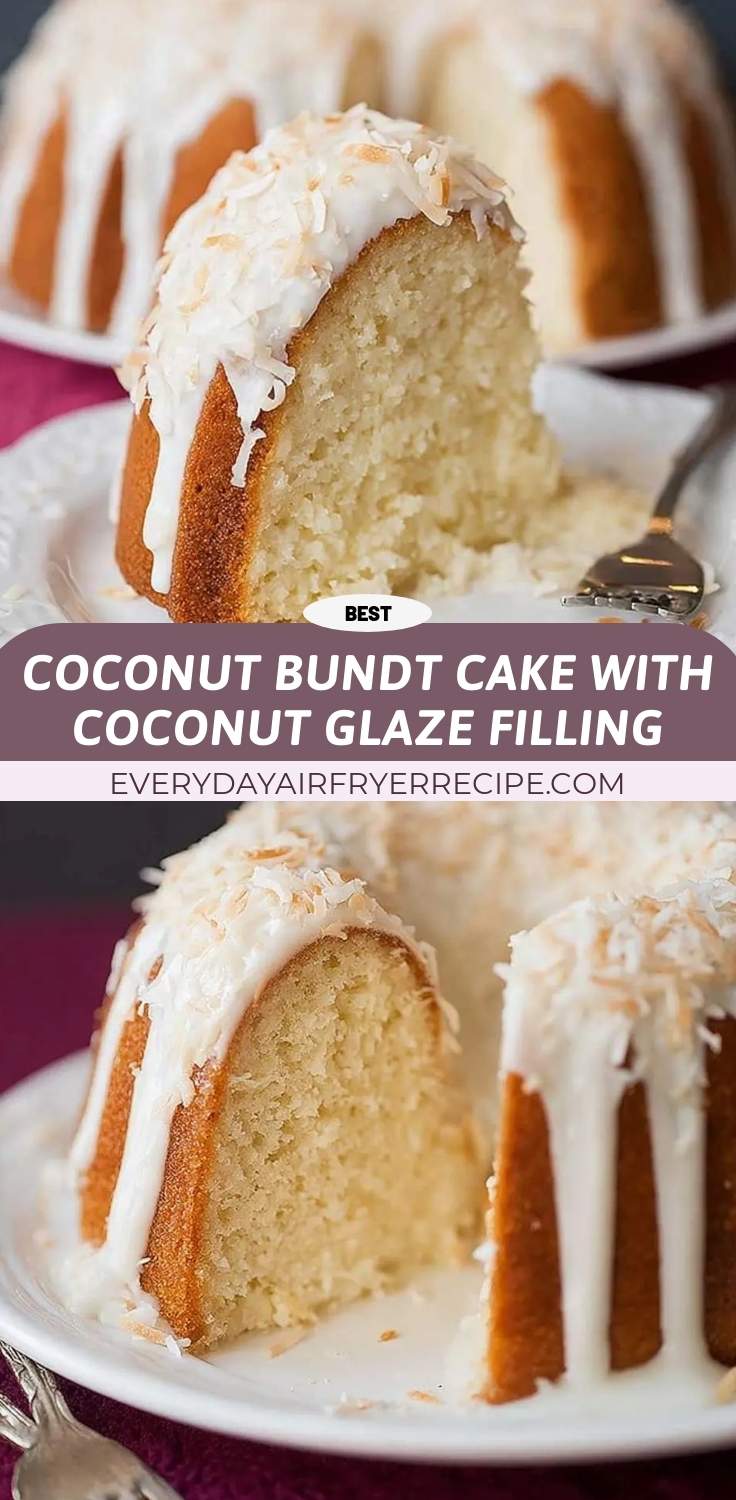 coconut bundt cake with coconut glaze filling pinterest