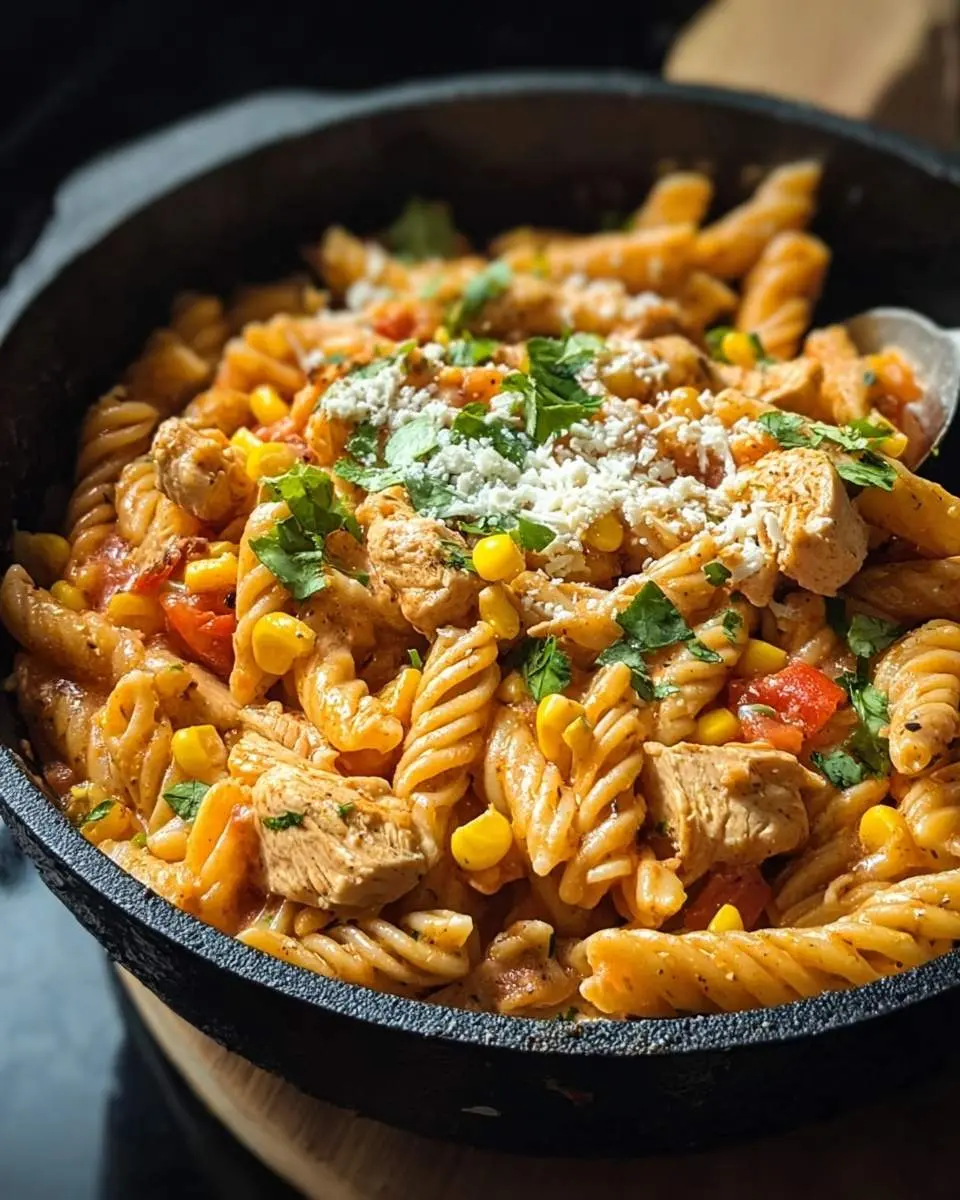corn pasta with chicken