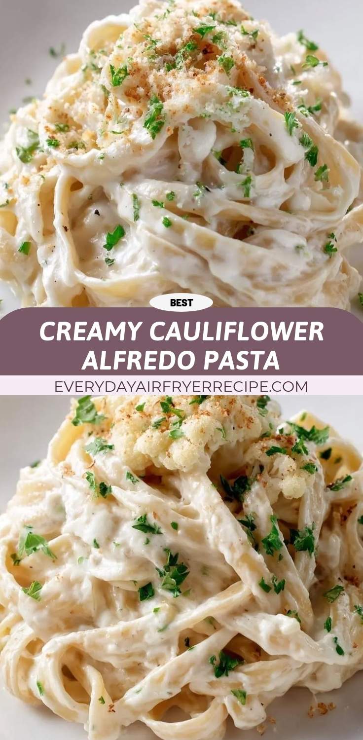 creamy cauliflower alfredo pasta pinterest