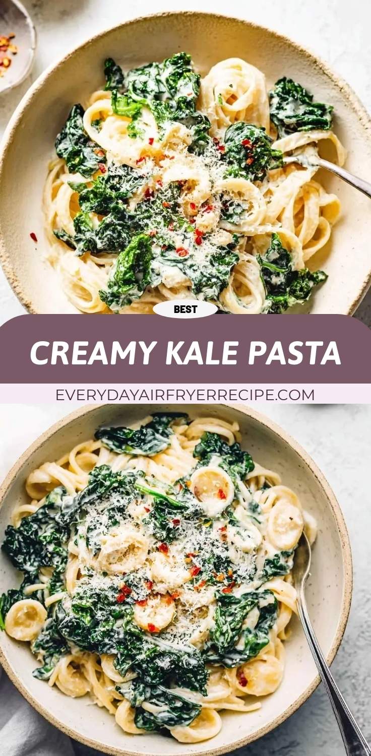 creamy kale pasta pinterest
