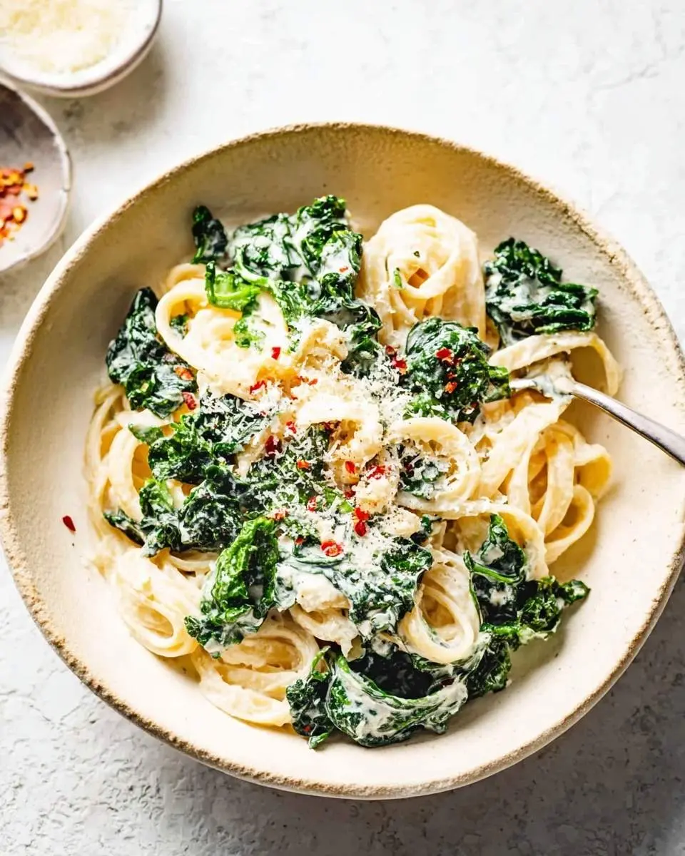 creamy kale pasta recipe 1