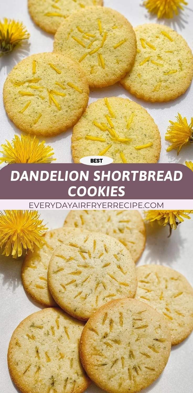 dandelion shortbread cookies pinterest