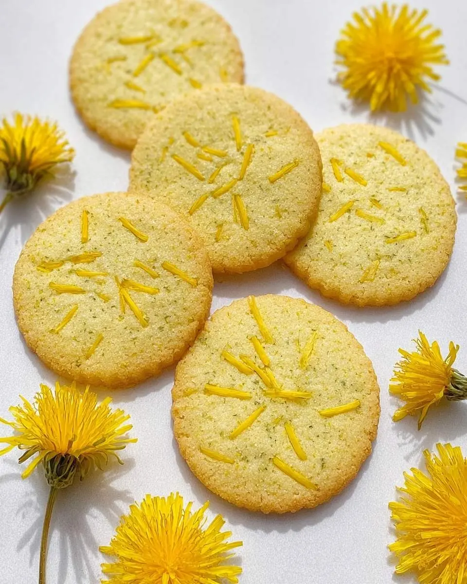 dandelion shortbread cookies recipe 1