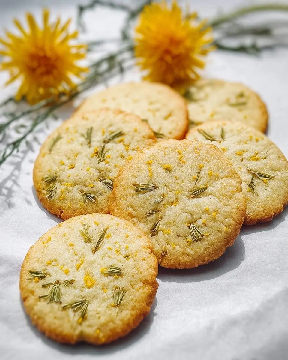 dandelion shortbread cookies recipe