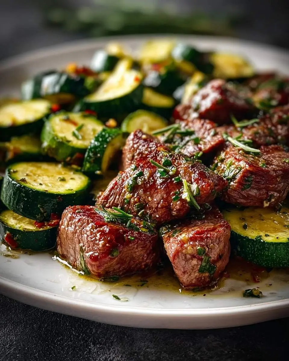 garlic butter steak zucchini