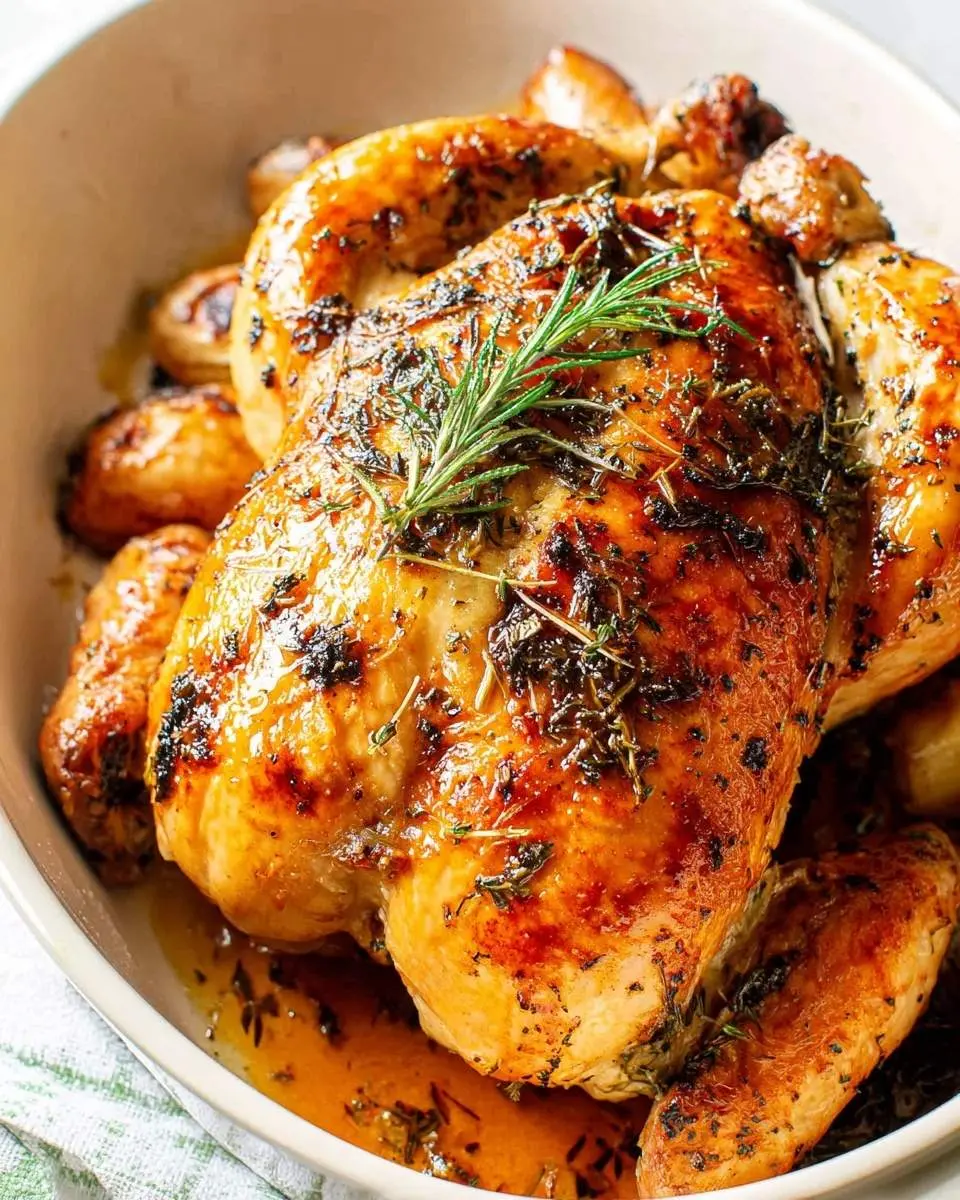 garlic herb roast chicken