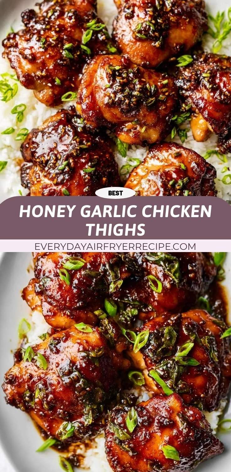 honey garlic chicken thighs pinterest