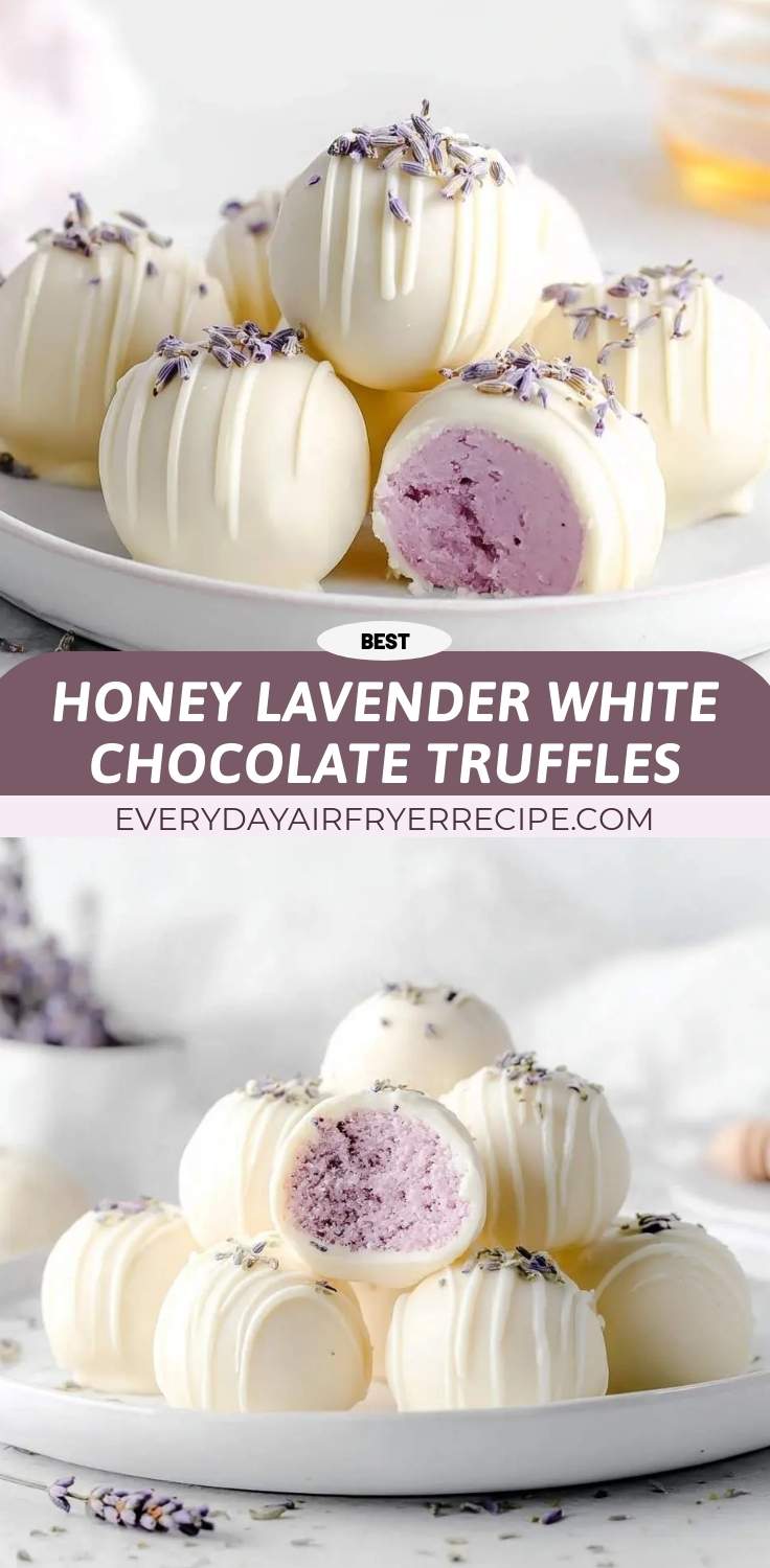 honey lavender white chocolate truffles pinterest