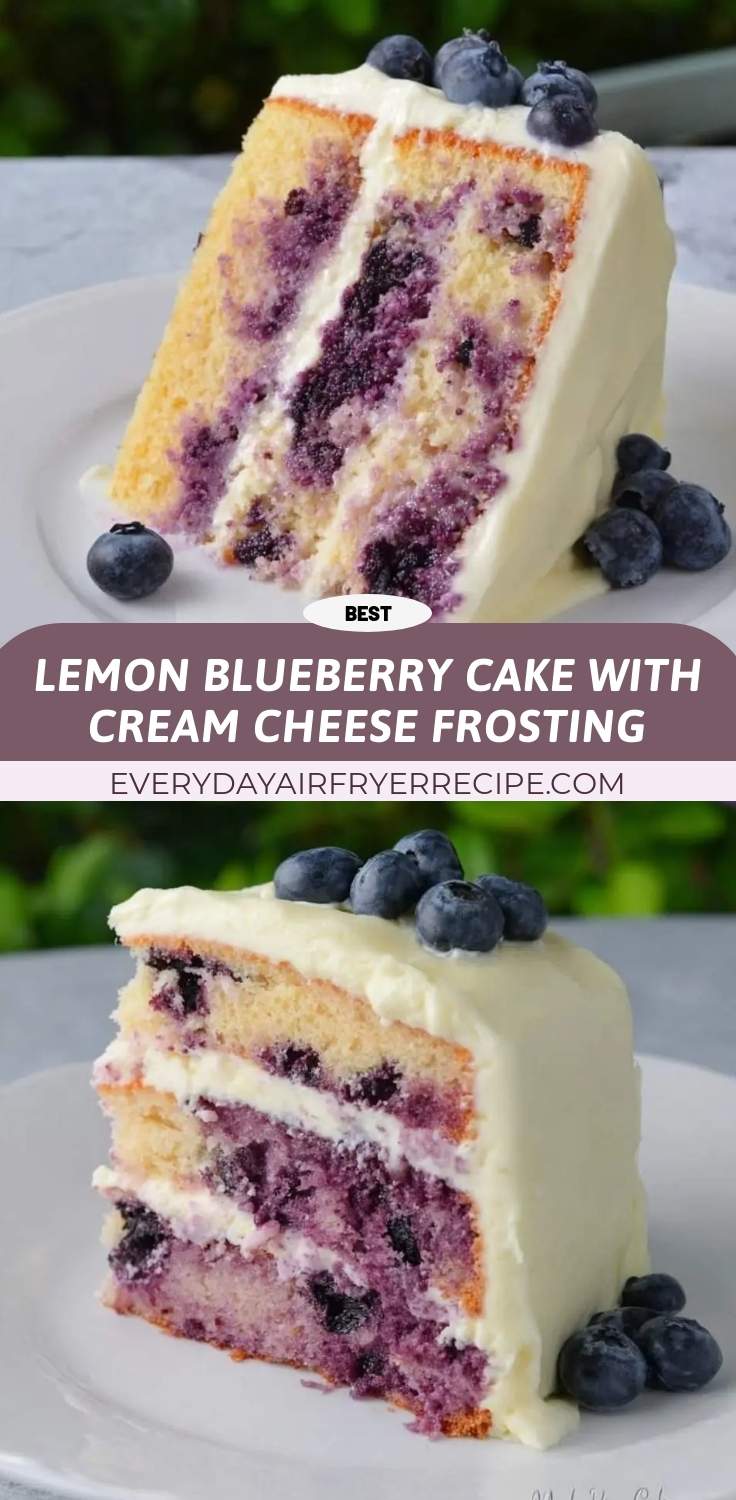 lemon blueberry cake with cream cheese frosting pinterest