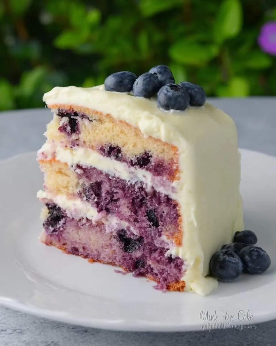 lemon blueberry cake with cream cheese frosting