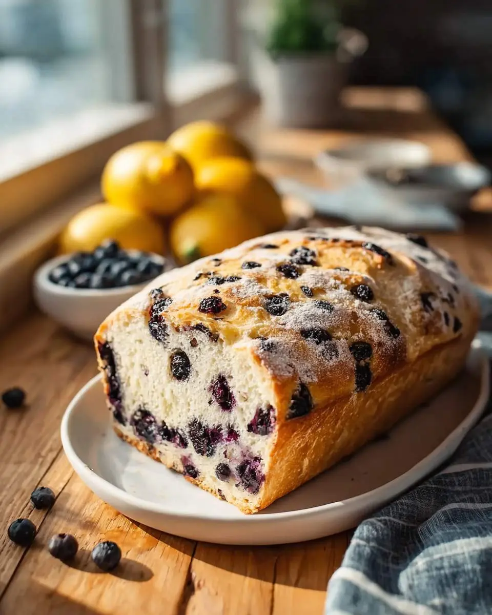 lemon blueberry sourdough bread recipe 1