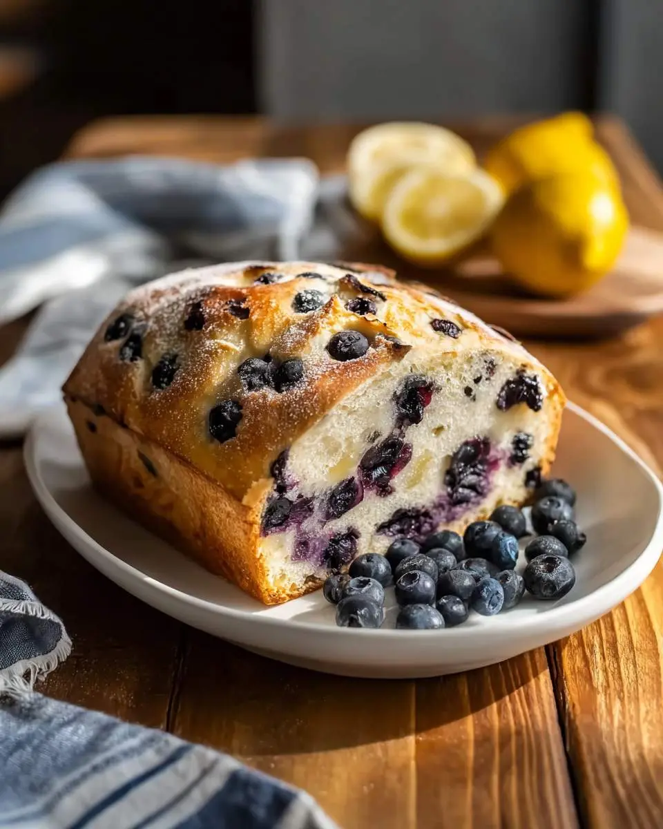 lemon blueberry sourdough bread recipe